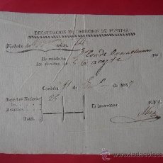 Documentos antiguos: FIELATO.- RECAUDACIÓN DE DERECHOS DE PUERTA -CONDE DE HORNACHUELOS-. AÑO 1847