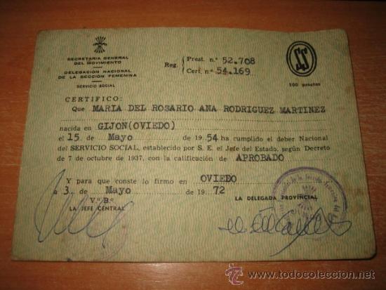Documentos antiguos: TARJETA DE AUXILIO SOCIAL  OVIEDO 1972