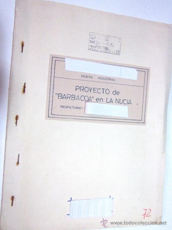Documentos antiguos: PLANOS DE CONSTRUCCI&Oacute;N EN UN ESTABLECIMIENTO DE &middot;&middot; PROYECTO BARBACOA &middot; LA NUCIA &middot; ALICANTE