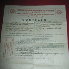 Documentos antiguos: CONTRATO DE LA ASOCIACION DE REPRESENTANTES ESPAÑOLES DE ESPECTACULOS DE VARIEDADES - 1936. Lote 32295916