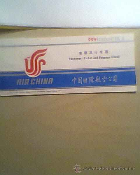 Documentos antiguos: tarjetas de embarque y billete de avi&oacute;n de China - Foto 5