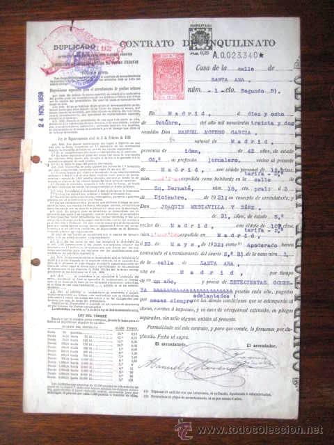 Documentos antiguos: CONTRATO DE INQUILINATO MADRID 1932. REPUBLICA Y RESELLADO AGUILA SAN JUAN.. ENVIO GRATIS&iexcl;&iexcl;&iexcl;