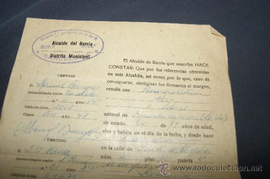 Documentos antiguos: Antiguo papel de Alcalde de barrio, Barcelona - Foto 2