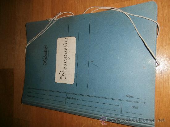 Documentos antiguos: Carpeta vac&iacute;a para presupuestos - Foto 1
