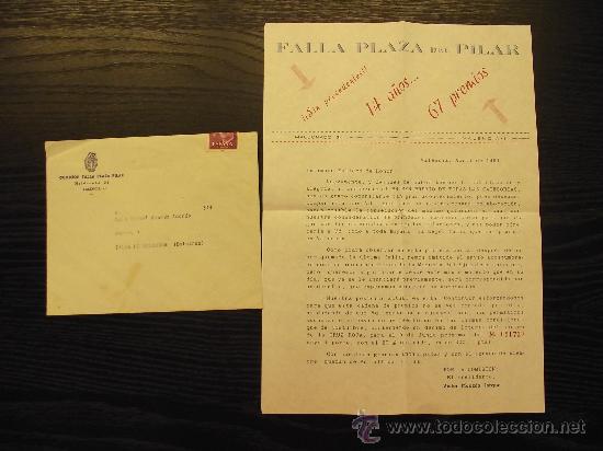 Documentos antiguos: FALLA PLAZA DEL PILAR