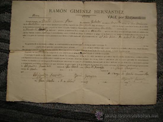 Documentos antiguos: CURIOSO DOCUMENTO DE COMPRA-VENTA DE UN MACHO.SAN MATEO,CASTELLON.A&Ntilde;O 1908 - Foto 1