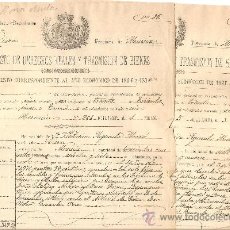 Documentos antiguos: CIEZA (MURCIA) - LOTE 2 RECIBOS IMPUESTO DE DERECHOS REALES Y TRANSMISIONES DE BIENES - AÑOS 1895-96