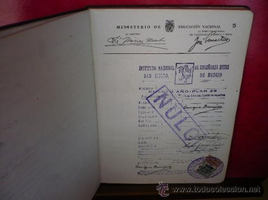 Documentos antiguos: Libro de Calificaci&oacute;n Escolar, Cartagena 1939. - Foto 4