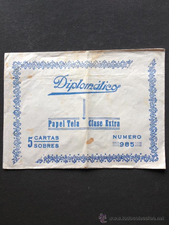 Documentos antiguos: Antiguo sobre para papel de cartas - Foto 1