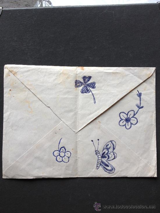 Documentos antiguos: Antiguo sobre para papel de cartas - Foto 2