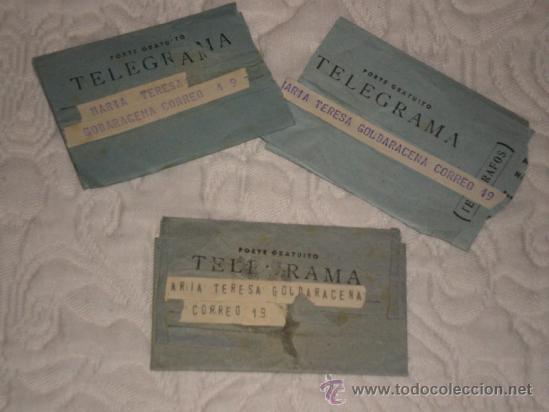 Documentos antiguos: LOTE DE TRES TELEGRAMAS - Foto 1