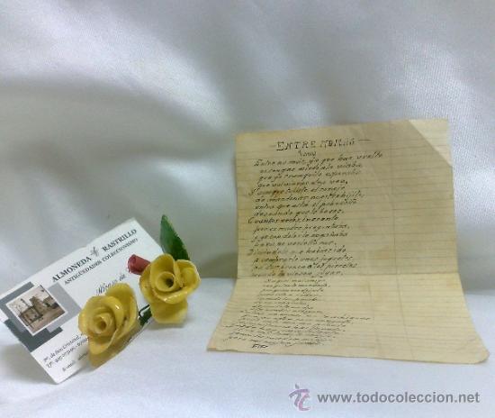 Documentos antiguos: ENTRE NOM&Aacute;S,- ANTIGUA LETRA DE TANGO, MANUSCRITA. - Foto 4