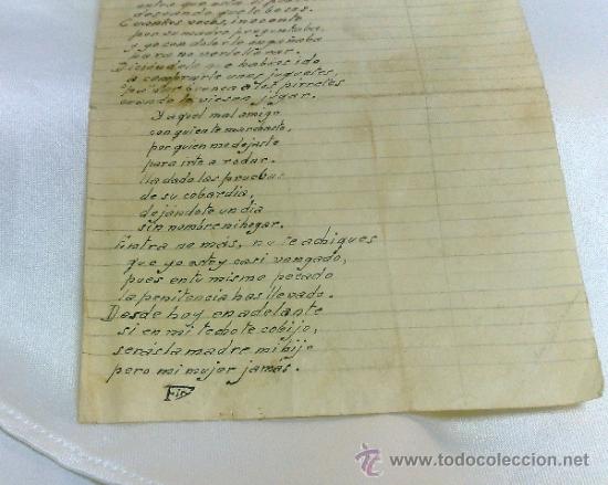 Documentos antiguos: ENTRE NOM&Aacute;S,- ANTIGUA LETRA DE TANGO, MANUSCRITA. - Foto 7