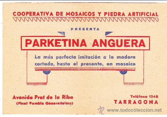 Documentos antiguos: Parketina Anguera Tarragona 1940