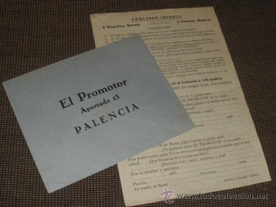 Documentos antiguos: CONCURSO INFANTIL DE EL PROMOTOR, PALENCIA.
