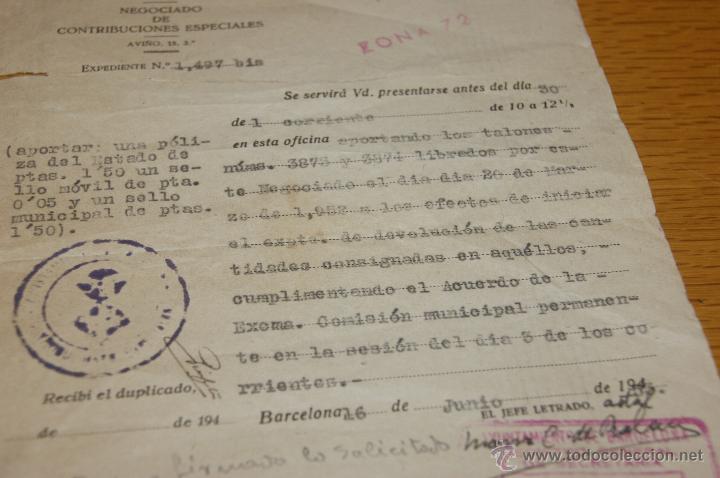 Documentos antiguos: Documento del Ayuntamiento de Barcelona, 1953 - Foto 3