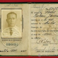 Documentos antiguos: CARNET, CENTRO ASTURIANO, ASTURIAS, DE LA HABANA CUBA , 1950 , IDENTIDAD . ORIGINAL. Lote 40322902