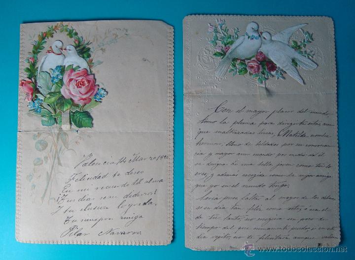 Documentos antiguos: TARJETA TROQUELADA DESPLEGABLE A&Ntilde;O 1890 - Foto 2