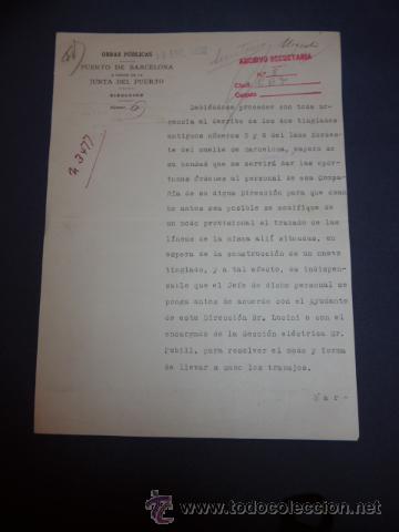 Documentos antiguos: Documento del puerto de Barcelona, 1932, con firmas. - Foto 1