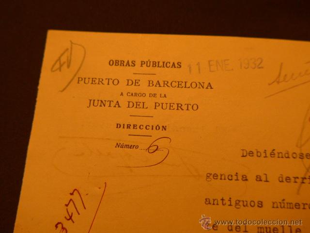 Documentos antiguos: Documento del puerto de Barcelona, 1932, con firmas. - Foto 2