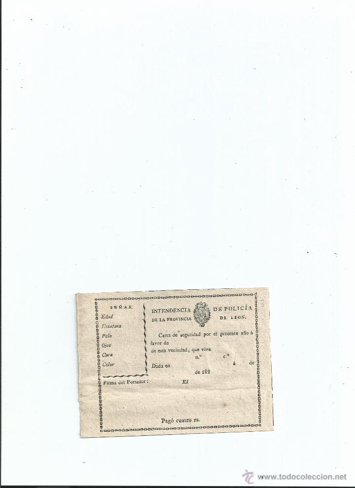 Documentos antiguos: PRIMER DNI EN ESPA&Ntilde;A. (1824).
