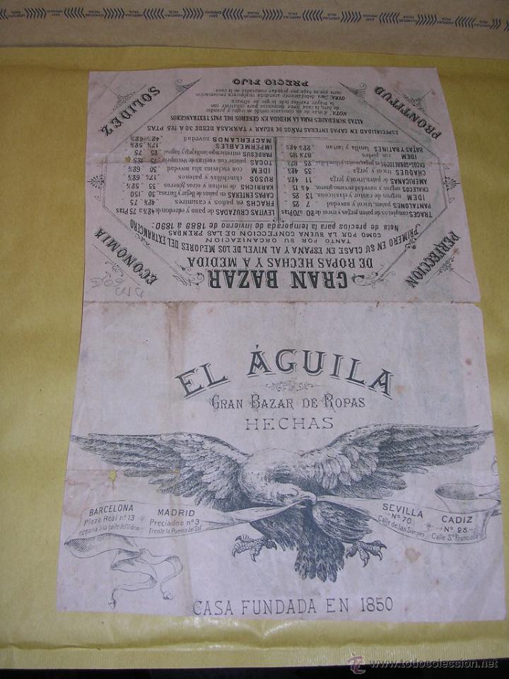 publicidad - el aguila gran bazar de ropas hech - Compra venta en  todocoleccion