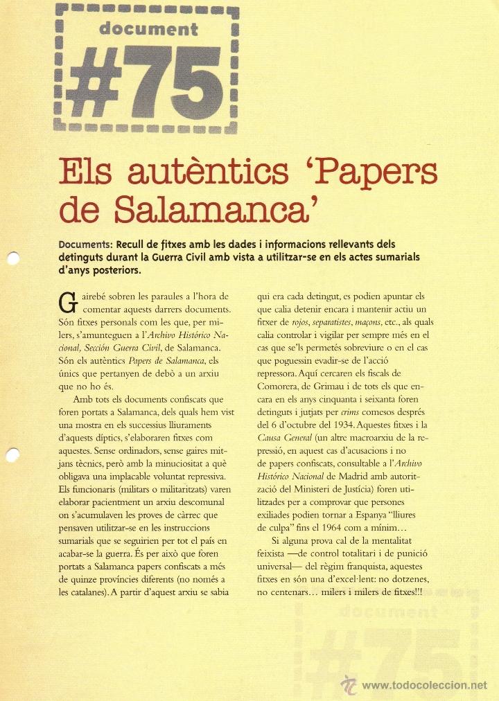 Documentos antiguos: ELS AUT&Egrave;NTICS ``PAPERS DE SALAMANCA&acute;&acute; - Foto 1