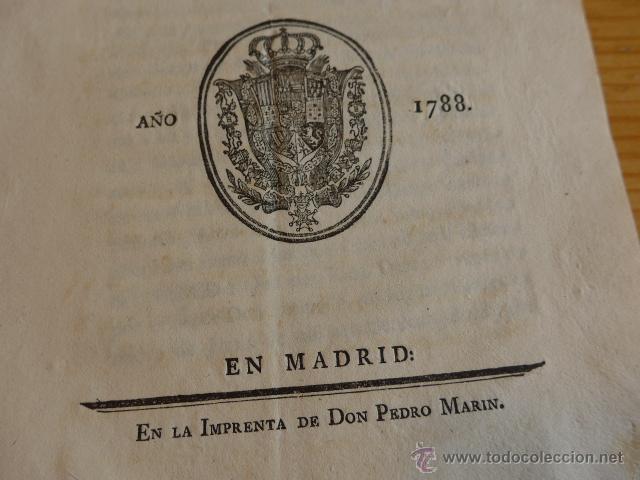 Documentos antiguos: Real celula del consejo, madrid, 1788, Rey Don Carlos - Foto 3