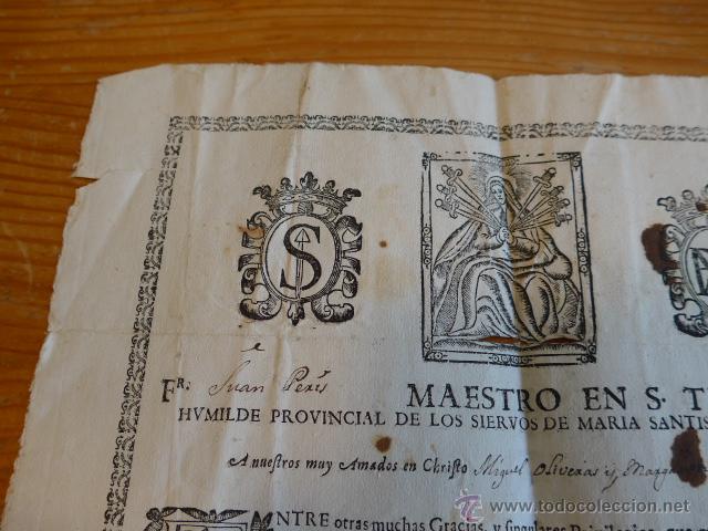 Documentos antiguos: Importante documento espa&ntilde;ol religioso a estudiar, Barcelona, 1754 - Foto 2