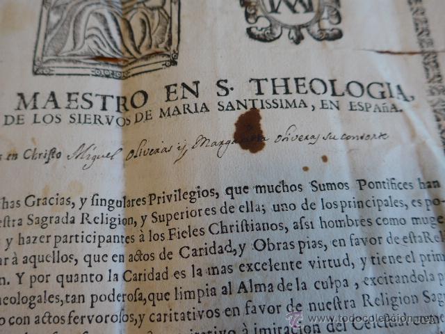 Documentos antiguos: Importante documento espa&ntilde;ol religioso a estudiar, Barcelona, 1754 - Foto 4