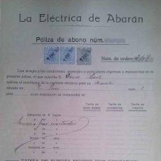 Documentos antiguos: CONTRATO DE LA ELECTRICA DE ABARAN DEL AÑO 1939 A NOMBRE DE DAVID MORTE MURCIA. Lote 43270850