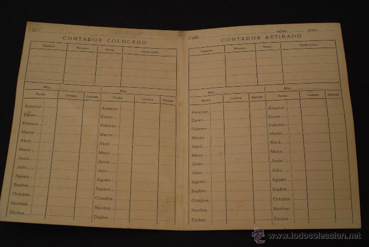 Documentos antiguos: Libreta de Contador. La Hidroel&eacute;ctica de Riofr&iacute;o. &Aacute;vila. - Foto 2
