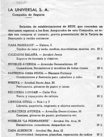 Documentos antiguos: Compa&ntilde;ia de seguros LA UNIVERSAL S.A.