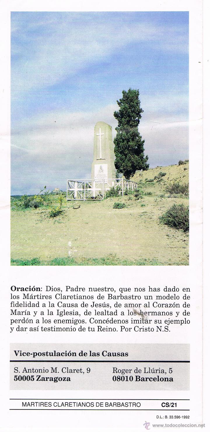 Documentos antiguos: MARTIRES DE BARBASTRO GUERRA CIVIL - Foto 1