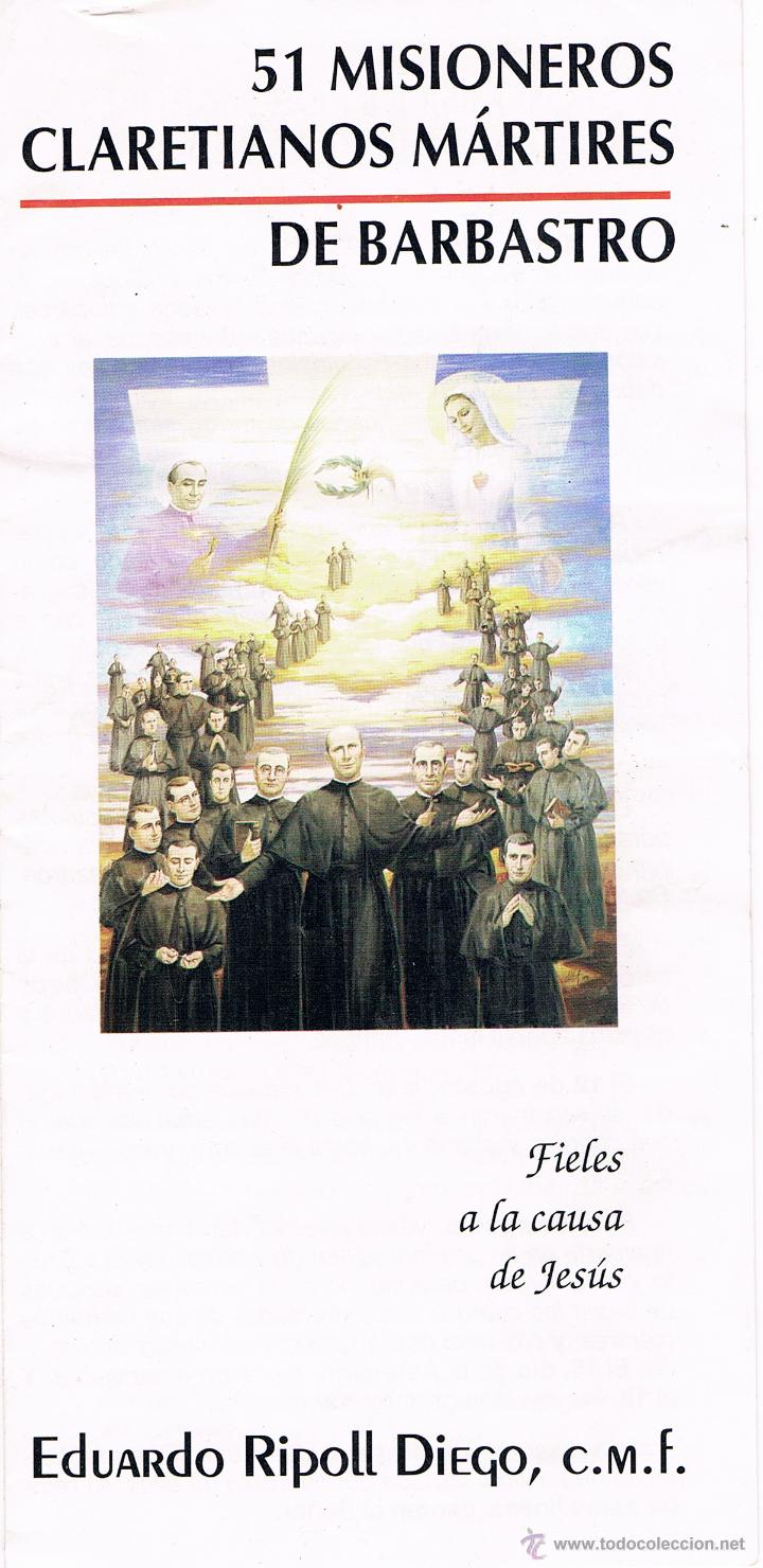 Documentos antiguos: MARTIRES DE BARBASTRO GUERRA CIVIL - Foto 2