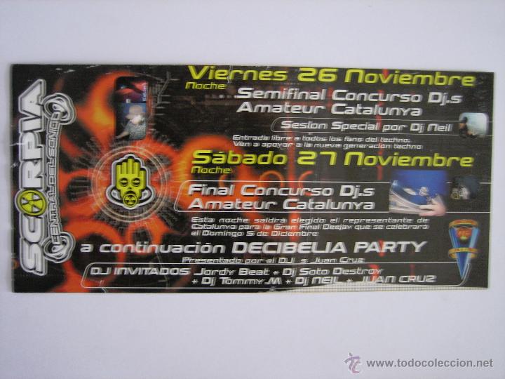 Flyer Discoteca Scorpia Final Concurso De Dj Sold Through Direct Sale