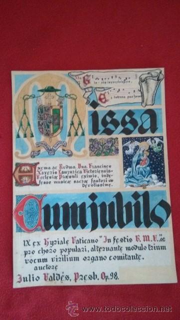 Documentos antiguos: CALIGRAFIA CON CAPITULARES MOTIVO VATICANO - Foto 1