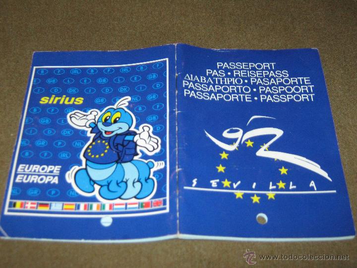 Documentos antiguos: SEVILLA - 1992 A&Ntilde;O DE LA EXPO - PASAPORTE SIRIUS