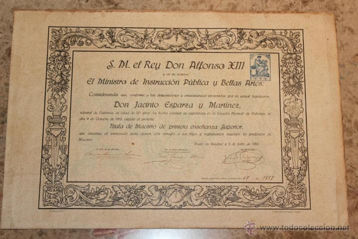 Título universitario de maestro de primera ense - Vendido en Venta