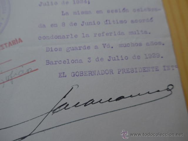 Documentos antiguos: Antiguo documento de gobierno civil de barcelona, 1929 - Foto 3