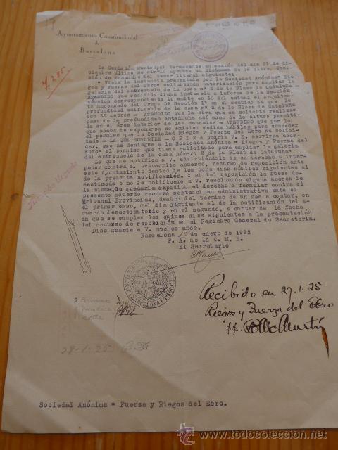 Documentos antiguos: Documento de ayuntamiento de Barcelona, 1925 - Foto 1