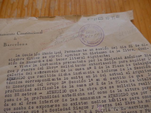 Documentos antiguos: Documento de ayuntamiento de Barcelona, 1925 - Foto 3