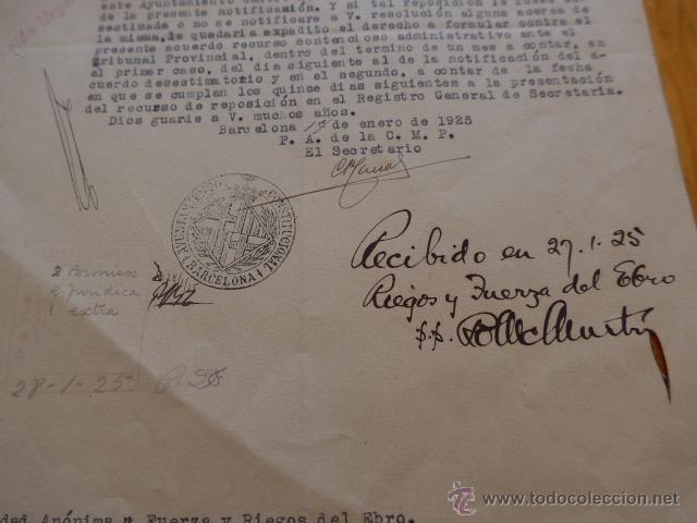 Documentos antiguos: Documento de ayuntamiento de Barcelona, 1925 - Foto 4