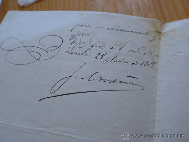 Documentos antiguos: Documento de gobierno civil de Lerida, 1908 - Foto 3