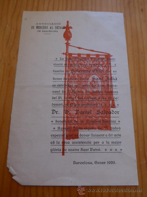 Documentos antiguos: Documento associacio de mercers al detalla, barcelona, 1920 - Foto 1