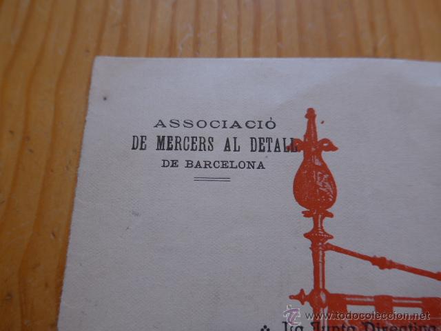 Documentos antiguos: Documento associacio de mercers al detalla, barcelona, 1920 - Foto 2