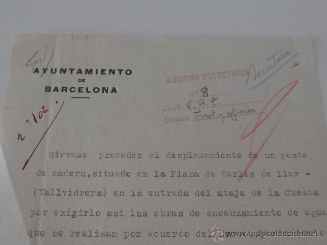 Documentos antiguos: Documento antiguo de ayuntamiento de barcelona, 1930 - Foto 2