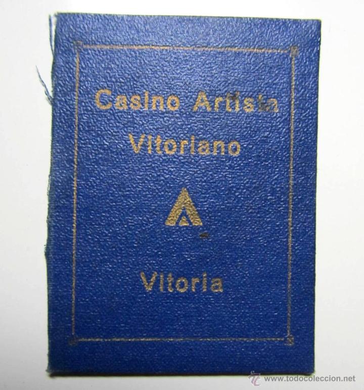 Documentos antiguos: Carnet del Casino Artista Vitoriano Vitoria 1947