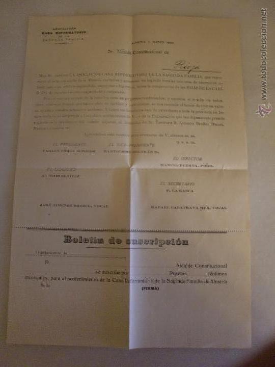 Documentos antiguos: almeria casa reformatoria a&ntilde;o 1924 - Foto 1