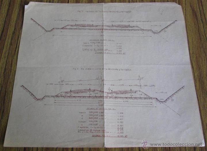 Documentos antiguos: Lote 12 planos &ndash; esquemas ferroviarios - Foto 8